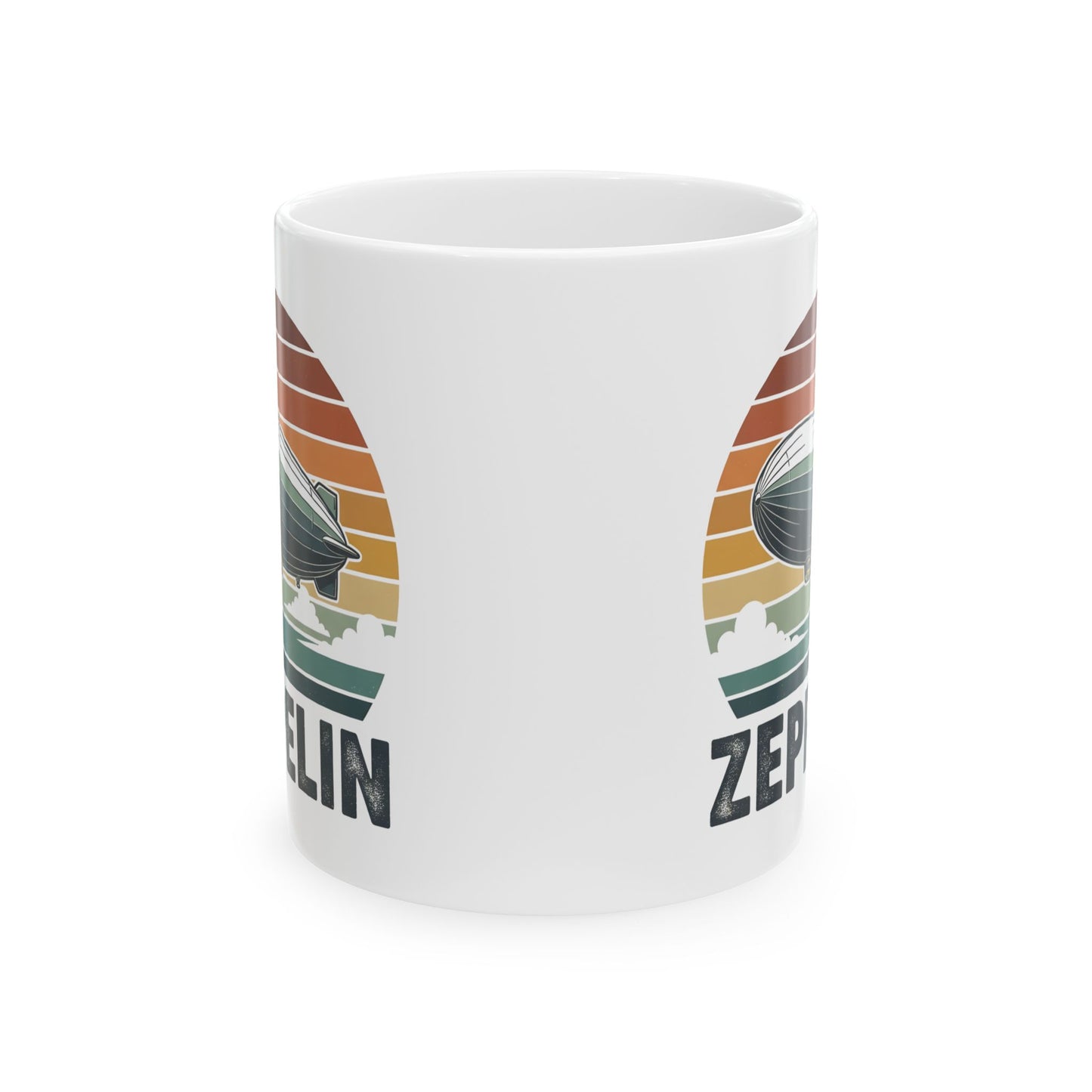 Zeppelin Retro Vintage Sunset 70s 80s Dirigible Airship Coffee Mug