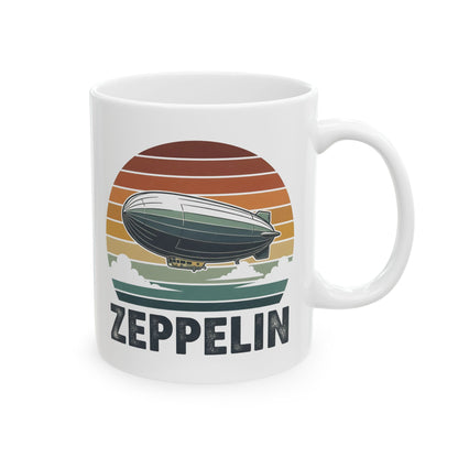 Zeppelin Retro Vintage Sunset 70s 80s Dirigible Airship Coffee Mug