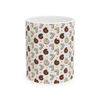 Personalized 67 Six Seven Meme Mug, Funny Gen Alpha Slang 67 Coffee Mug